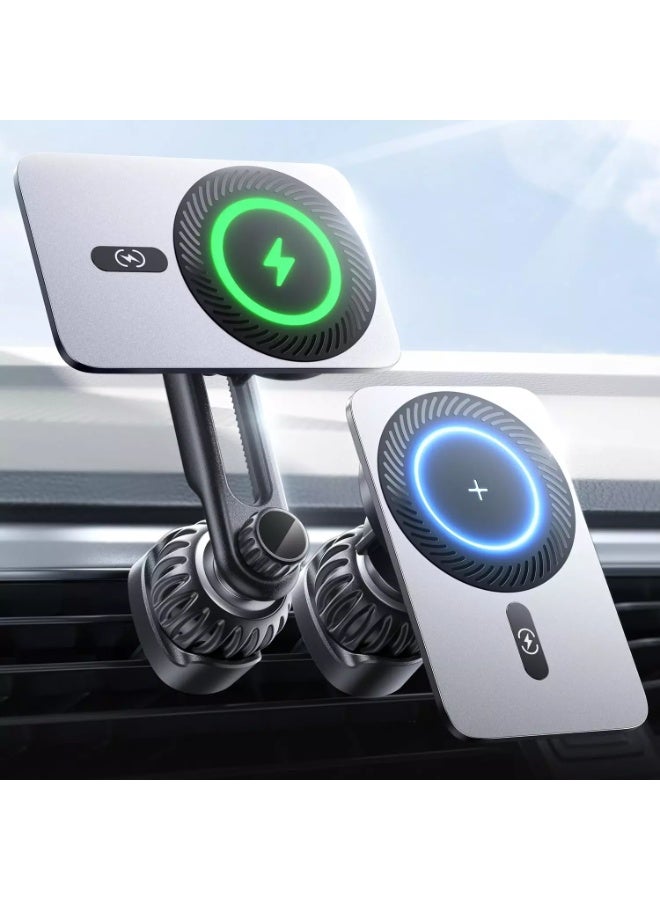 Lisen for iPhone 16 Magsafe Car Mount Charger,15W Wireless Car Charger Mount, Magnetic Air Vent Car Phone Holder for iPhone 16/Pro/Plus/Pro Max/iPhone 15/14/13/12 Series 2E721 - Image 1